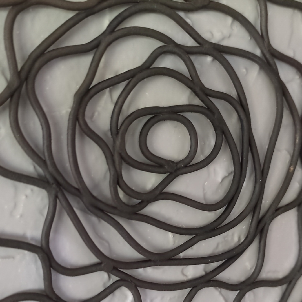 Rustic Metal Wall Art Sculpture Wire Basket Rose Of Venus - Picture 4 of 5